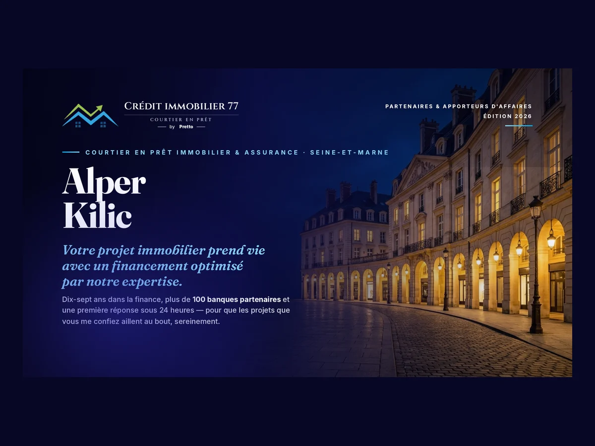 La plaquette partenaires et apporteurs d'affaires d'Alper Kilic